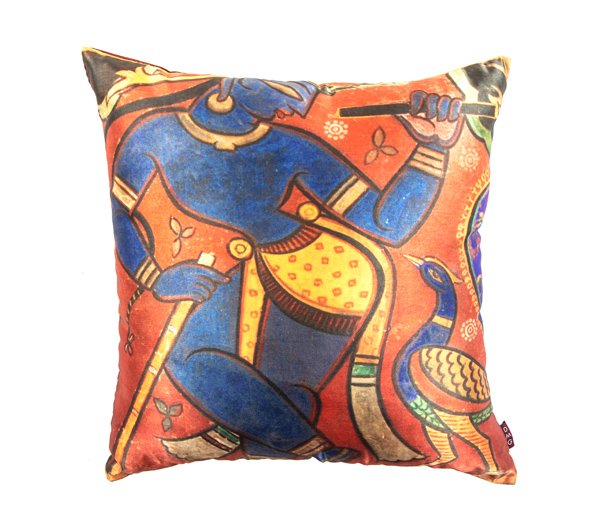 Cushion Cover featuring the artwork by Jamini Roy