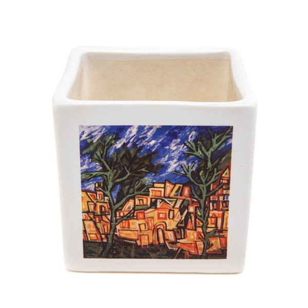 Flower Pot Jagadish Swaminathan, Francis Newton Souza Yellow, Blue - Image 2